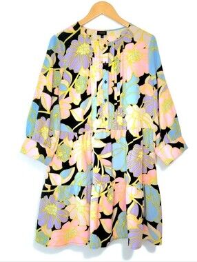 Who What Wear Floral Funky Tiered Dress